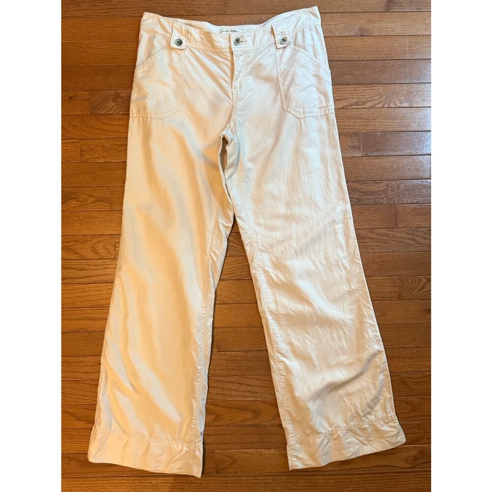 Banana Republic Off White linen cotton blend pants size 10